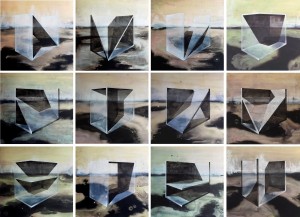 Apparizioni 40 x 40, acrilico su tavola, 2016