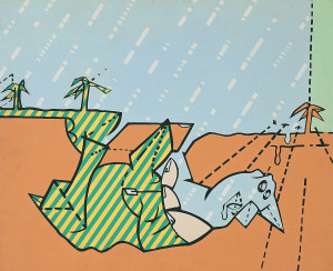 Valerio Adami, “Il miraggio” 73 x 60, acrilici su tela, 1965
